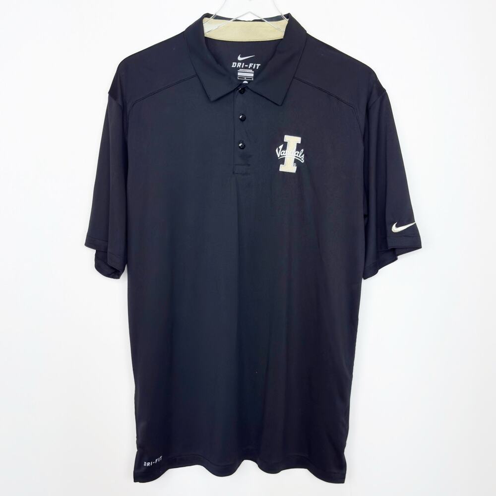 Nike Dri-Fit Black University of Idaho Vandals Polo T-shirt L